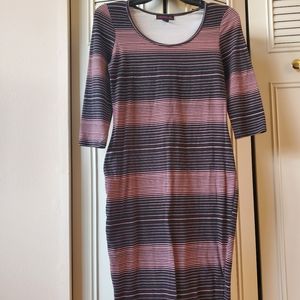 Material Girl Striped Body Con Dress